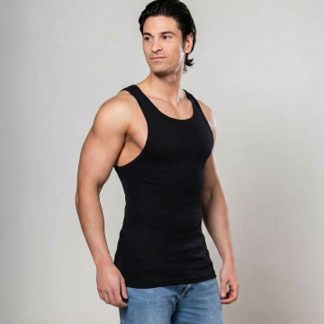 Alca Rib V‑Shape 2‑Pack Men’s Singlet Black