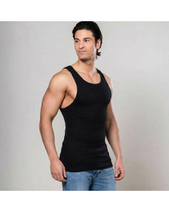 Alca Rib V‑Shape 2‑Pack Men&rsquo;s Singlet Black