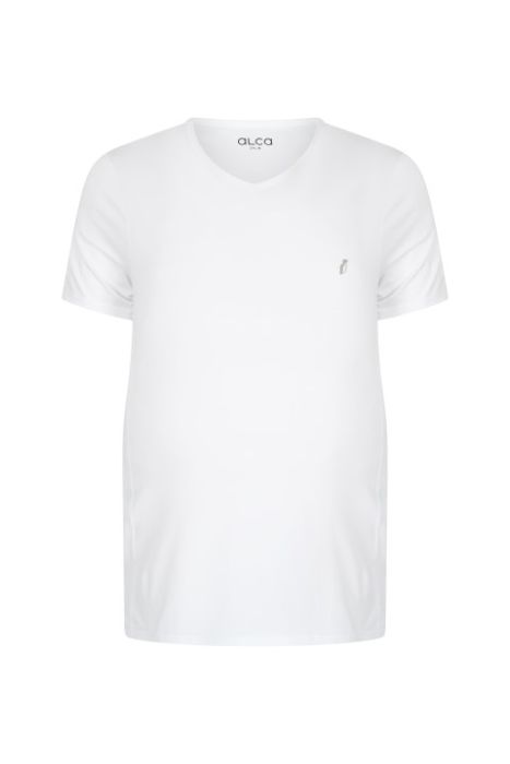 Alca Classic 2-pack T-shirt V-Hals Wit 4XL-B
