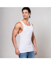 Alca Rib V‑Shape 2‑Pack Men’s Singlet White