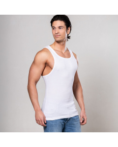 Alca Rib V‑Shape 2‑Pack Men&rsquo;s Singlet White